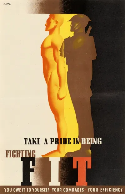 Take a Pride in Being Fighting Fit by Abram Games — digital art print download