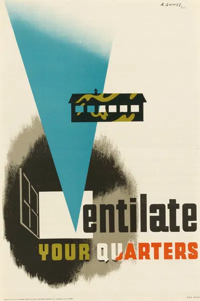 Ventilate Your Quarters by Abram Games — digital art print download