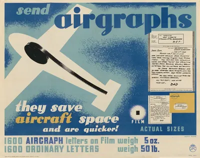 Send Airgraphs – They Save Aircraft Space and are Quicker! by Austin Cooper — digital art print download