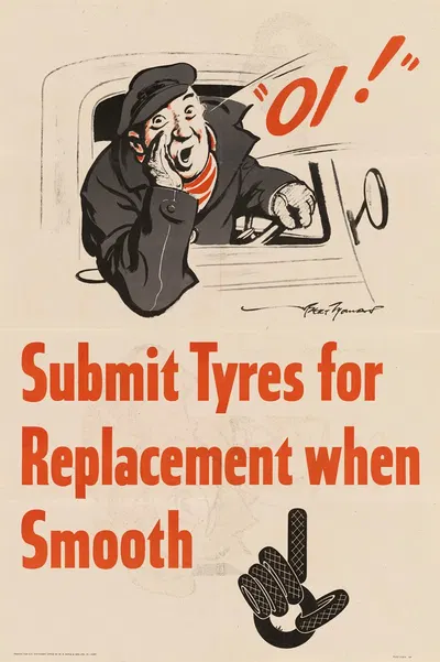 Submit Tyres for Replacement When Smooth by Bert Thomas — digital art print download