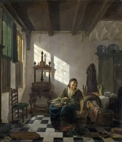 Домохозяйка by Абрахам Ван Стрий, 1800 - 1811 — digital art print download