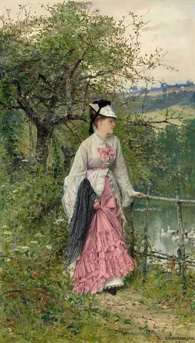 Contemplation by Adrien Moreau, 1873 — digital art print download