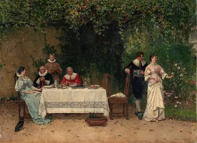The Proposal by Adrien Moreau, 1878 — digital art print download