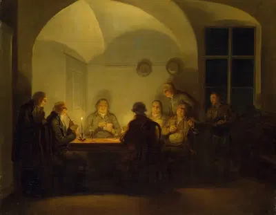 Игроки в карты by Александр Лауреус, 1815 — digital art print download
