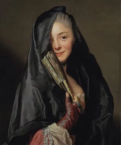 Дама с вуалью (жена художника) by Александр Рослин, 1768 — digital art print download