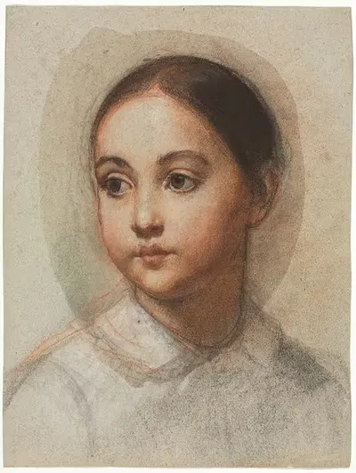 Голова молодой девушки by Александр Эсс, c. 1857 — digital art print download