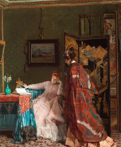 The Visit by Alfred Stevens — digital art print download