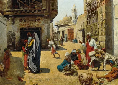 Cairo street scene by Alphons Leopold Mielich — digital art print download