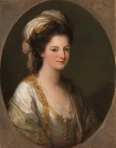 Portrait of a woman, traditionally identified as Lady Hervey by Angelica Kauffmann — digital art print download
