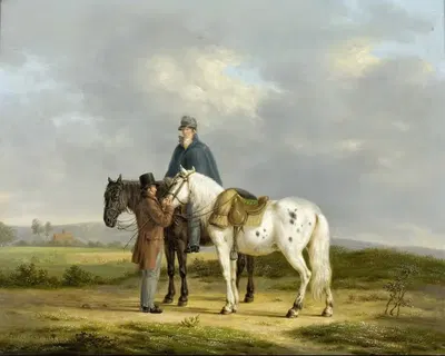 Два всадника на пейзаже by Энтони Оберман, 1817 — digital art print download