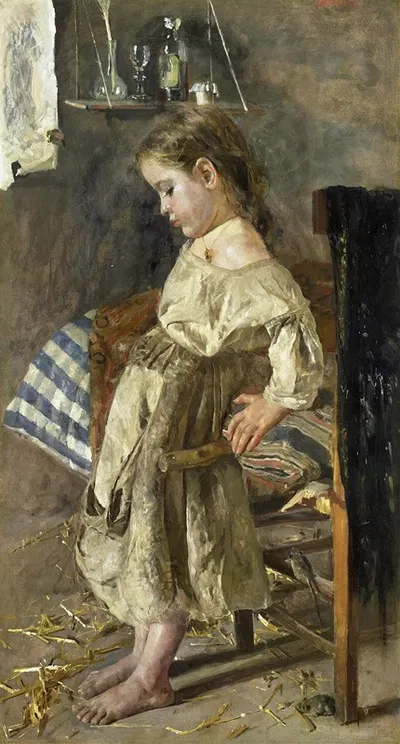 Бедный ребенок by Антонио Манчини, 1880 - 1897 — digital art print download