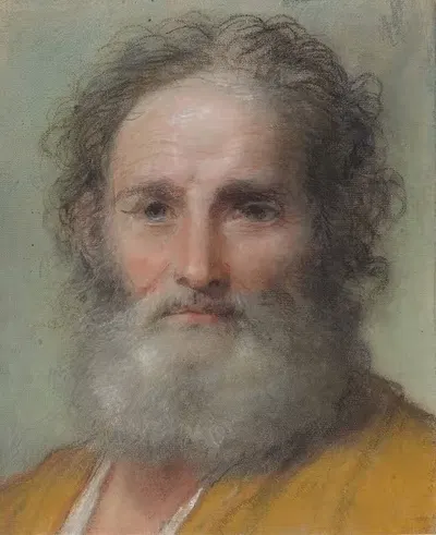 Голова человека с бородой by Бенедетто Лути, 1715 — digital art print download