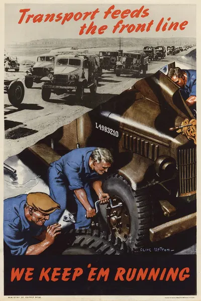 Transport Feeds the Front Line by Clive Uptton — digital art print download