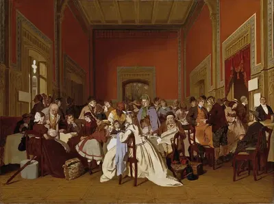 Зал ожидания второго класса by Карл д'Ункер, 1865 — digital art print download