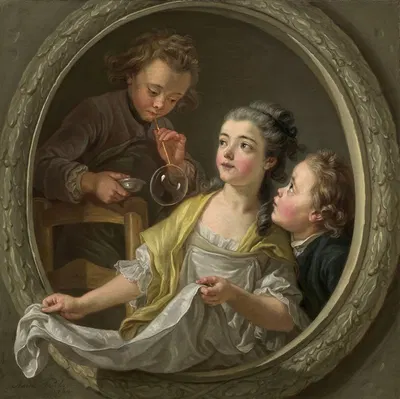 Soap Bubbles by Charles Amédée Philippe Van Loo, 1764 — digital art print download