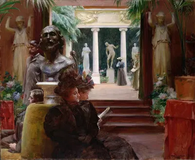 На выставке скульптуры by Чарльз Кортни Карран, 1895 — digital art print download