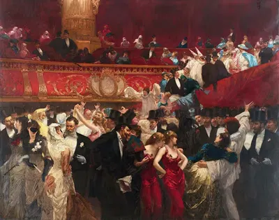 Bal Masqué by Charles Hermans, 1880 — digital art print download