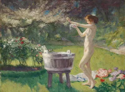 Bath in the garden by Charles Hermans — digital art print download