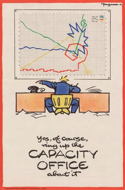 Yes, Of Course, Ring up the Capacity Office About it by Cyril Kenneth Bird (Fougasse) — digital art print download