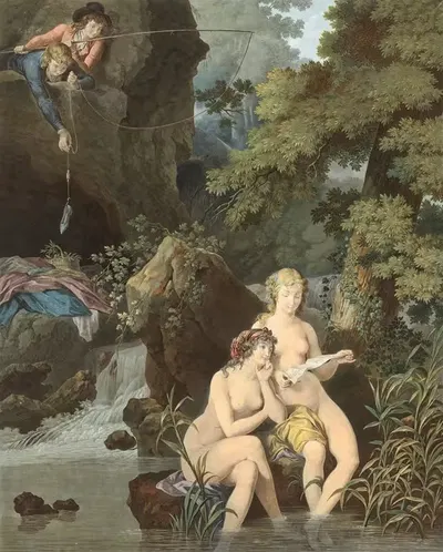 Шутники (Лес Эспигль) by Шарль-Мельхиор Декуртис, c. 1798 — digital art print download