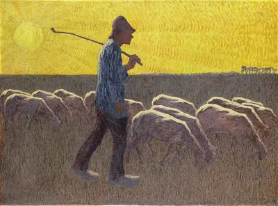 Пастух с овцами by Корнелис Альберт ван Ассенделфт, 1900 - 1945 — digital art print download