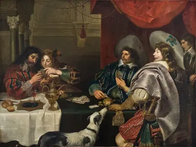 The Card Game by Cornelis de Vos — digital art print download