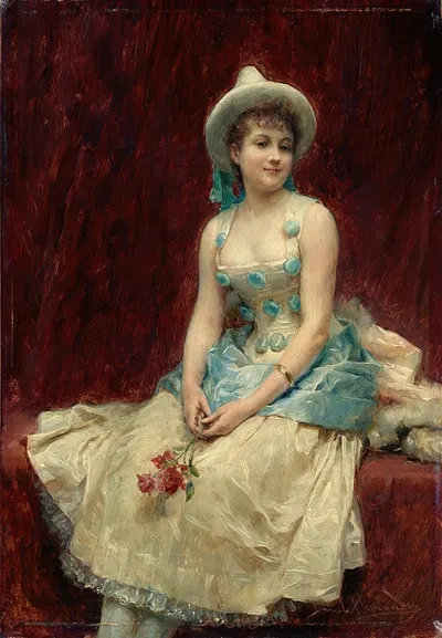 Pierrette by Daniel Hernández Morillo, c. 1878 — digital art print download