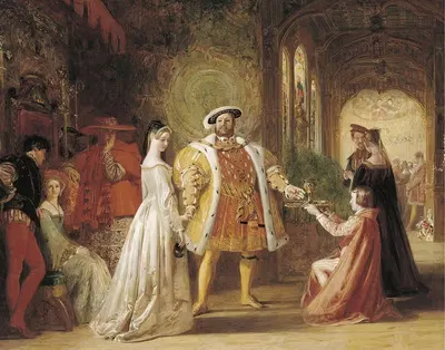 Первая встреча Генриха VIII с Анной Болейн by Даниэль Макиллис, 1836 — digital art print download