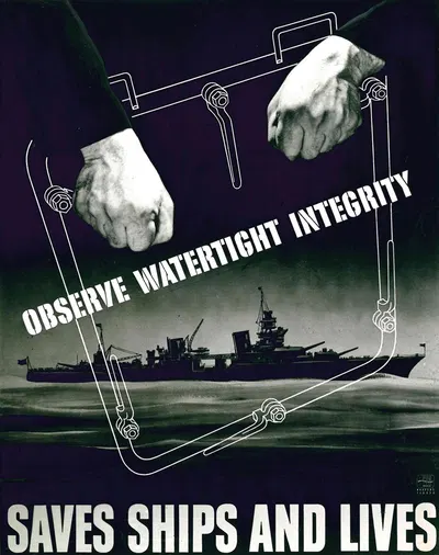 Observe Watertight Integrity by Department of Defense, 1944 — digital art print download