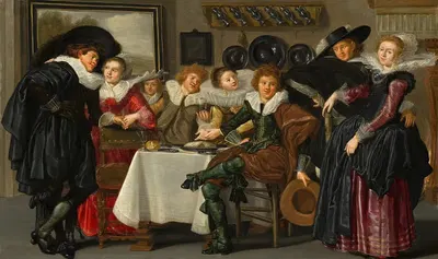 Веселая компания by Дирк Халс, 1633 — digital art print download