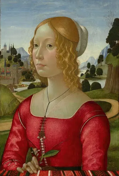 Портрет дамы by Доменико Гирландайо, c. 1490 — digital art print download