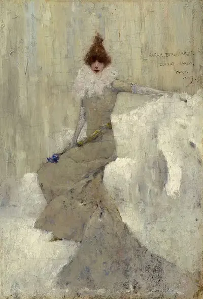 Sarah Bernhardt by Dudley Hardy, 1889 — digital art print download