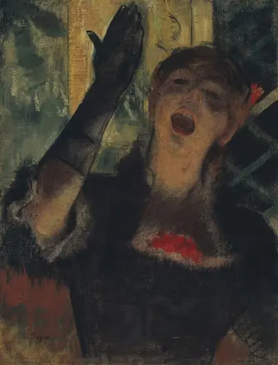 Café Singer by Edgar Degas, 1879 — digital art print download