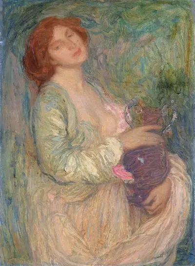 Женщина с вазой by Эдмон Франсуа Аман-Жан — digital art print download