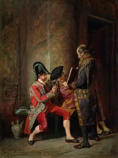 Музыканты (Музыка в преддверии) by Эдуардо Самакоис и Забала, 1866 — digital art print download