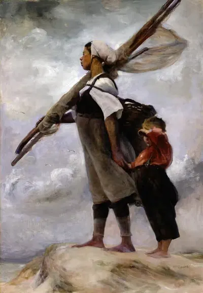 Рыбачка из Пикардии by Элизабета Нурс, 1889 — digital art print download