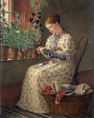 Месяц штопки by Инох Вуд Перри-младший, 1876 — digital art print download
