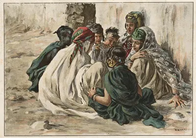 Игры девочек в Лагуате by Этьен Дине, 1899 — digital art print download