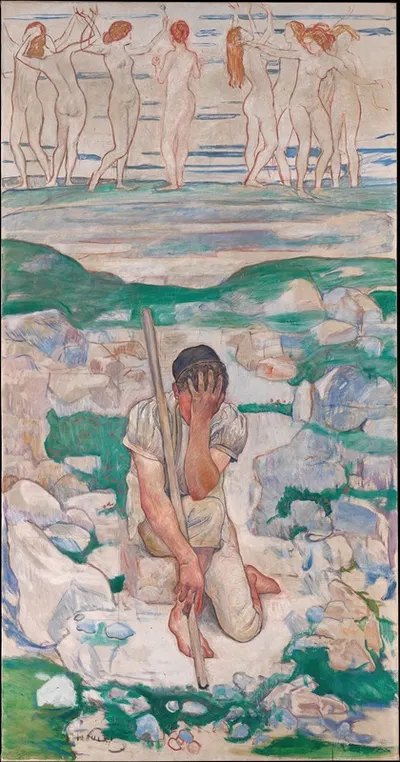 The Dream of the Shepherd by Ferdinand Hodler, 1896 — digital art print download
