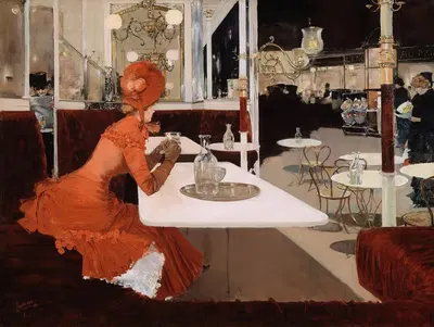В кафе by Фернан Лунгрен, 1882 — digital art print download