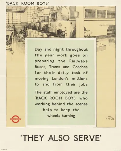 Back Room Boys' They Also Serve by Fred Taylor — digital art print download