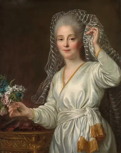 Портрет молодой женщины как весталки by Франсуа-Юбер Друа, 1767 — digital art print download
