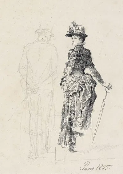 Paris 1885 by Friedrich August von Kaulbach, 1885 — digital art print download