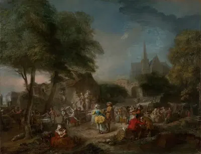 Деревенский танец by Габриэль де Сент-Обен, 1760–1762 — digital art print download