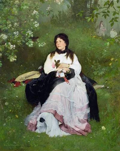 A spring fairy tale by Gabriel von Max, 1872 — digital art print download