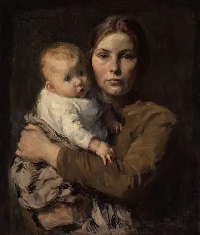 Мать и дитя by Гари Мелчерс, c. 1906 — digital art print download