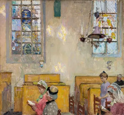 Вечерня by Гари Мелчерс, c.1910 — digital art print download
