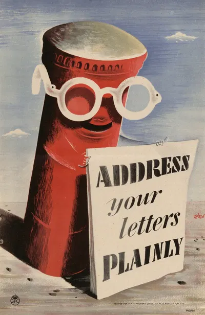 Address Your Letters Plainly by Hans Schleger — digital art print download