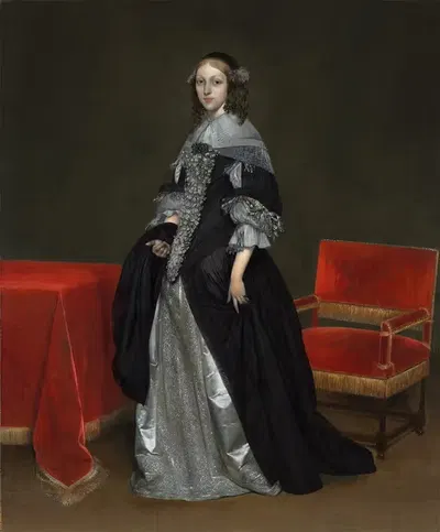 Портрет женщины by Жерар тер Борх, c. 1665 — digital art print download