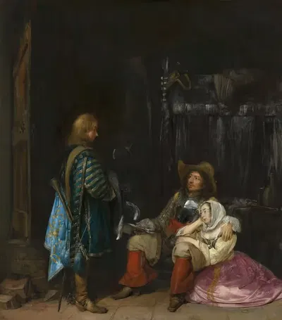 The Unwelcome News by Gerard ter Borch, 1653 — digital art print download